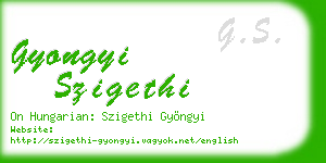 gyongyi szigethi business card